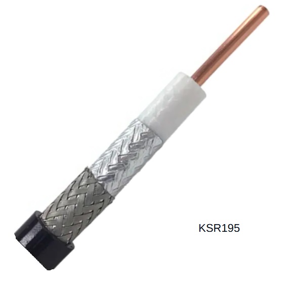 Кабель коаксіальний Kingsignal KSR195 моножила (RG58), (5.4 мм, 50 Ом)