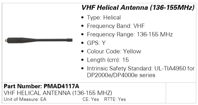 Антена Motorola PMAD4117A (136-155MHz)