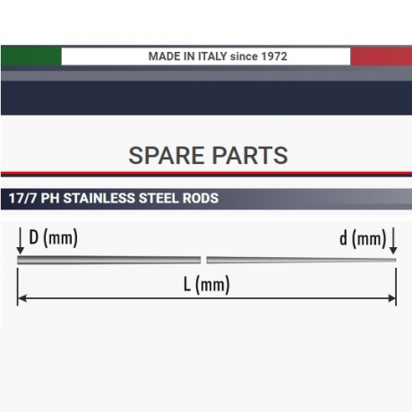 Штир антени SIRIO Stainless Steel 17/7PH ROD