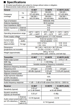 Icom IC-M37 (E) морська радіостанція 6W