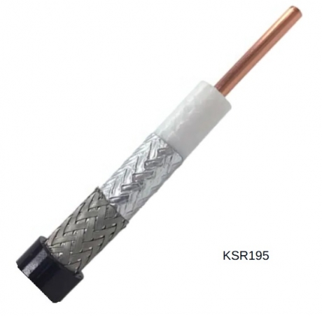 Кабель коаксіальний Kingsignal KSR195 моножила (RG58), (5.4 мм, 50 Ом)