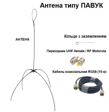 Антена базова типу ПАВУК (134-174/400-470MHz)