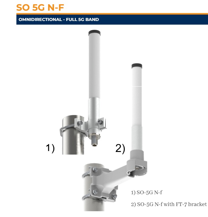 Антена SIRIO SO-5G N-F (650-960 МГц, 1710-2700 МГц, 3.3-4.2 МГц)