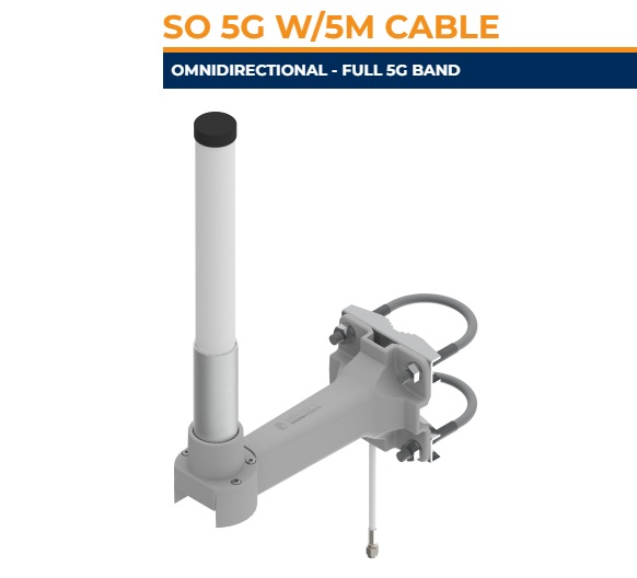 Антена SIRIO SO-5G W/5M Cable (650-960 МГц, 1710-2700 МГц, 3.3-4.2 МГц)