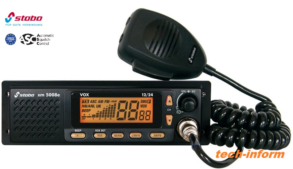 Stabo XM-5008E-R VOX 12/24V радіостанція 27 МГц