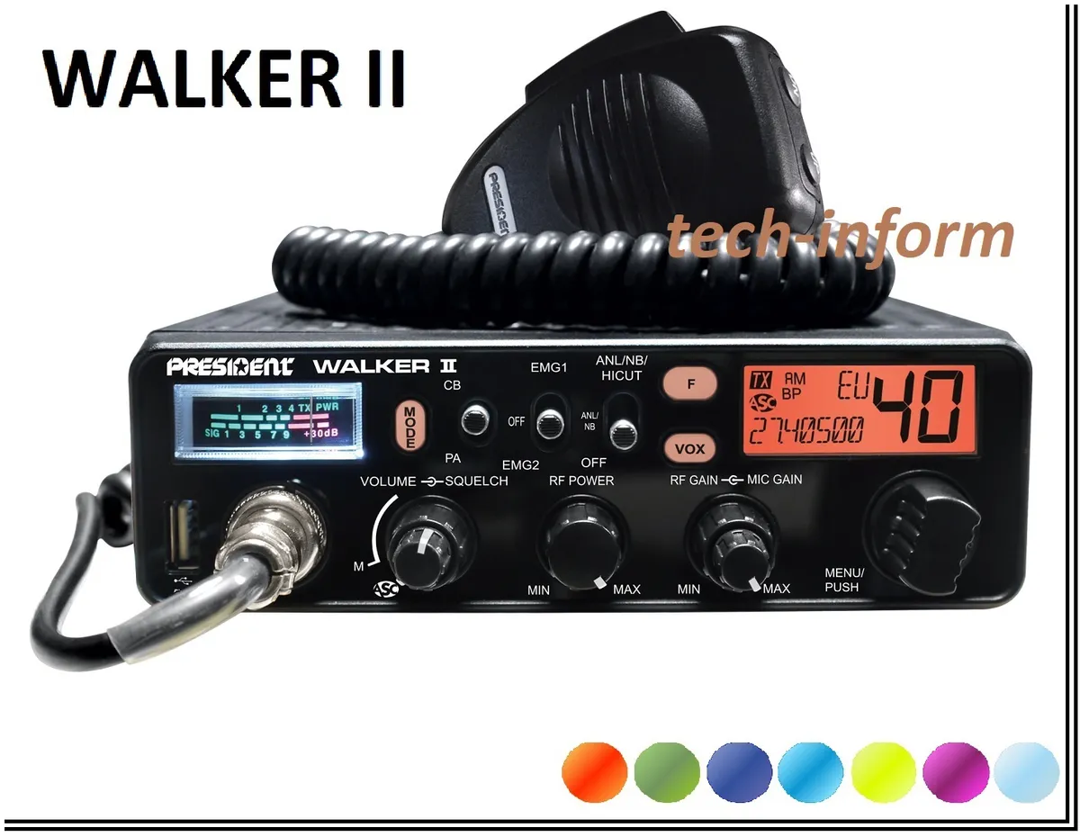 CB-радіостанція President Walker II ASC