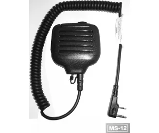 Виносний мікрофон-динамік (тангента) MS12 для рацій Kenwood, Icom, Motorola