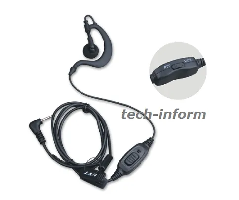 Гарнітура Hytera EHS09 із завушиною (M6, VOX) для TC-320, Motorola TLKR