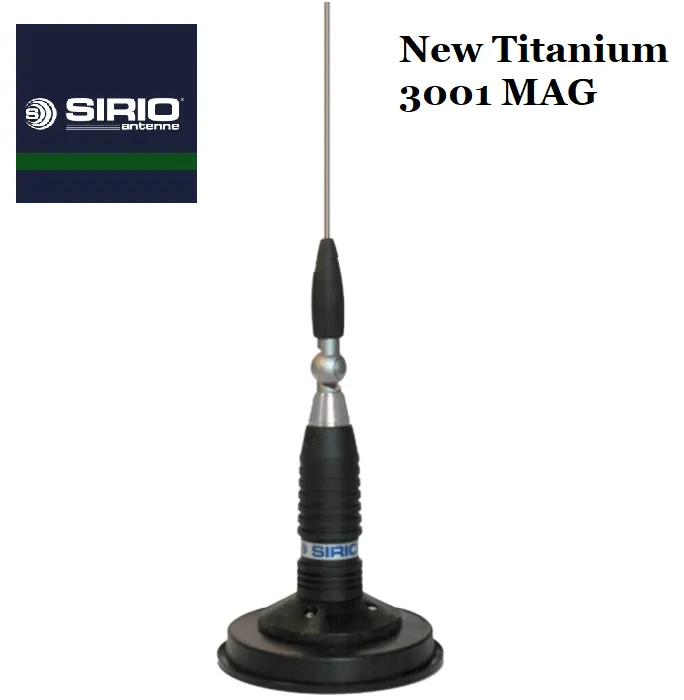 Автомобільна антена Sirio NEW TITANIUM 3001 MAG (27 МГц), 1,5 м, на магнітній основі