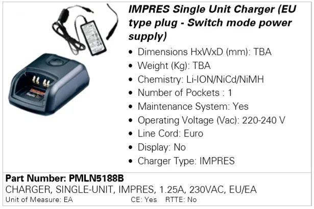 Зарядний пристрій Motorola PMLN5188B для DP3441/DP3661