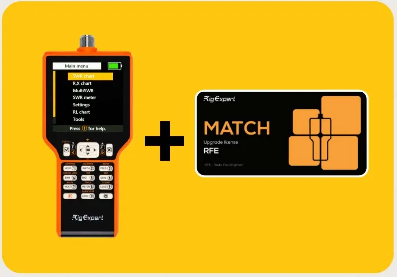 Антенний аналізатор RigExpert Match U (0,1–500 МГц) з ліцензією RFE