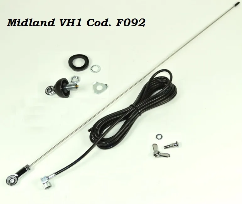 Автомобільна антена Midland VH1 F092 1/4λ (108–550 МГц)