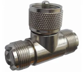 Спліттер T-подібний UHF-female/UHF-female/UHF-male, 50 Ом