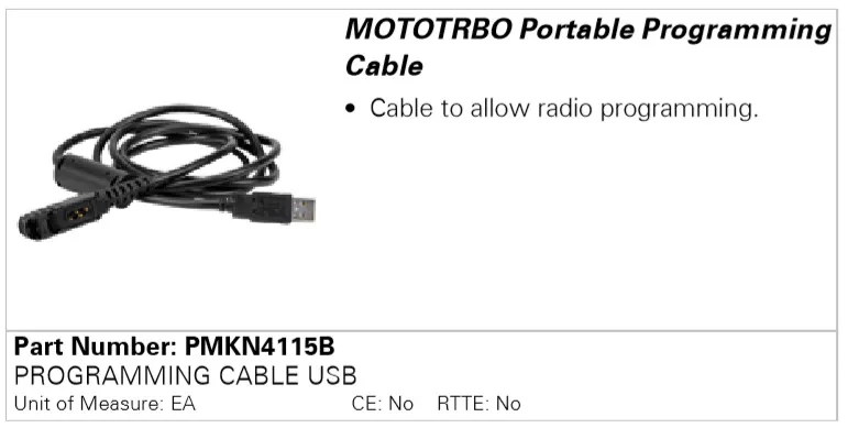 Кабель програмування Motorola PMKN4115B для DP2000e/DP3000e