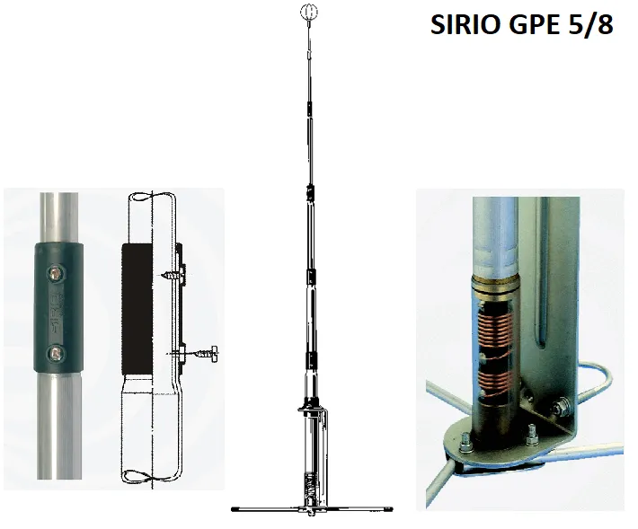 Базова антена Sirio GPE 5/8 (27 МГц)