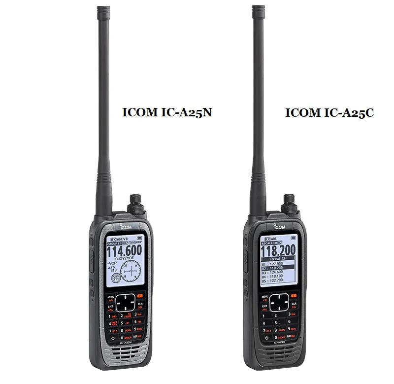 Авіаційна радіостанція Icom IC-A25NE з VOR-навігацією
