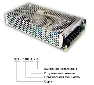 Перетворювач напруги Mean Well SD100D-12 DC-DC (72–144/12 В) 8,5 А